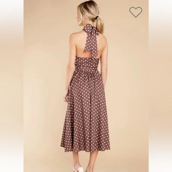 NWOT Red Dress Boutique Polka Dot Midi Dress - Picture 5 of 5
